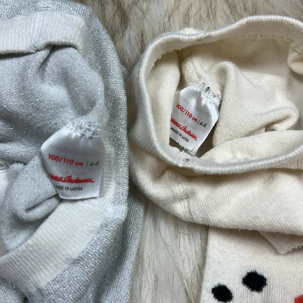 Size 4-5 Years Hanna Andersson Kids' Polka Dot and Glitter Tights Set